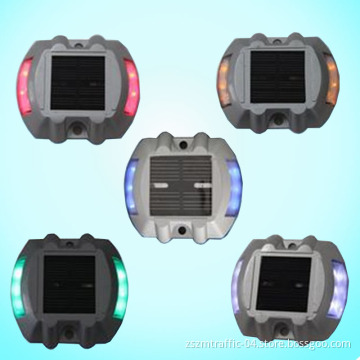 Round Polycarbonate Plastic Solar Panel Path Marker/ Road Marking Stud Lights;